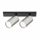 Faretto da soffitto con doppio diffusore dal design moderno ed elegante