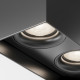 Faretto da soffitto con doppio diffusore struttura in alluminio di design
