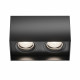 Faretto da soffitto con doppio diffusore struttura in alluminio di design