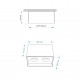Faretto da soffitto con doppio diffusore struttura in alluminio di design