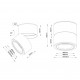 Faretto da soffitto diffusore a led dimmerabile in alluminio dal design moderno