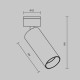 Faretto da soffitto in alluminio con diffusore a LED dal design moderno