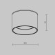 Faretto da soffitto in alluminio con diffusore a led dal design moderno