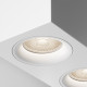 Faretto da soffitto in alluminio con doppio diffusore dal design moderno