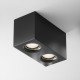 Faretto da soffitto in alluminio con doppio diffusore dal design moderno