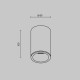 Faretto da soffitto in alluminio rotondo per bagno dal design moderno