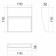 Illuminazione per scale a LED struttura in alluminio quadrata dal design moderno