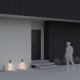 Illuminazione per scale a LED struttura in alluminio quadrata dal design moderno