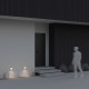 Illuminazione per scale a LED struttura in alluminio quadrata dal design moderno