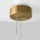 Lampada a LED a sospensione con struttura in metallo con diffusore in vetro