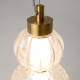 Lampada a LED a sospensione con struttura in metallo con diffusore in vetro
