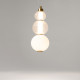 Lampada a LED a sospensione con struttura in metallo con diffusore in vetro