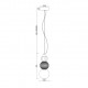 Lampada a LED a sospensione con struttura in metallo con diffusore in vetro