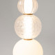Lampada a LED a sospensione con struttura in metallo con diffusore in vetro
