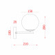 Lampada a muro dal design moderno con diffusore in vetro opalino