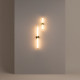 Lampada a parete applique a LED struttura in metallo e diffusore tubolare