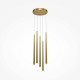 Lampada a sospensione a led con cinque pendenti dal design moderno ed elegante