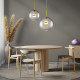 Lampada a sospensione a LED con diffusore a boccia in vetro dal design moderno
