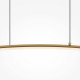 Lampada a sospensione a LED con diffusore ad arco in alluminio e acrilico