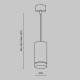 Lampada a sospensione a LED con diffusore singolo tubolare dal design moderno
