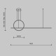Lampada a sospensione a LED con diffusori in alluminio dal design moderno