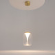 Lampada a sospensione a LED con pendente singolo e diffusore in doppio vetro