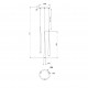 Lampada a sospensione a led con pendente triplo dal design moderno ed elegante