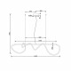 Lampada a sospensione a led con struttura in alluminio dal design elegante