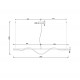 Lampada a sospensione a led con struttura in alluminio dal design elegante