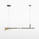 Lampada a sospensione a led con struttura in alluminio dal design elegante