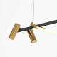 Lampada a sospensione a led con struttura in alluminio dal design elegante