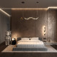 Lampada a sospensione a led con struttura in alluminio dal design elegante