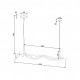 Lampada a sospensione a led con struttura in alluminio dal design elegante