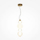 Lampada a sospensione a LED con struttura in metallo e diffusore in vetro