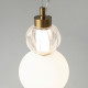 Lampada a sospensione a LED con struttura in metallo e diffusore in vetro