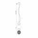 Lampada a sospensione a LED con struttura in metallo e diffusore in vetro