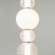 Lampada a sospensione a LED con struttura in metallo e diffusore in vetro