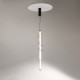 Lampada a sospensione a LED con struttura in metallo e diffusore in vetro
