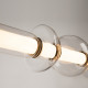 Lampada a sospensione a LED con struttura in metallo e diffusore in vetro