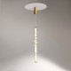 Lampada a sospensione a LED con struttura in metallo e diffusore in vetro