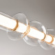 Lampada a sospensione a LED con struttura in metallo e diffusore in vetro