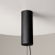 Lampada a sospensione a LED con struttura in metallo e diffusore in vetro