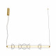 Lampada a sospensione a LED con struttura in metallo e diffusore in vetro