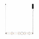 Lampada a sospensione a LED con struttura in metallo e diffusore in vetro