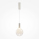 Lampada a sospensione a LED dal design moderno con diffusore in vetro rotondo