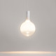 Lampada a sospensione a LED dal design moderno con diffusore in vetro rotondo