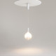 Lampada a sospensione a LED dal design moderno con diffusore in vetro rotondo