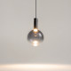 Lampada a sospensione a LED dal design moderno con diffusore in vetro rotondo