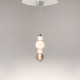 Lampada a sospensione a LED dal design elegante con 4 diffusori sfere in vetro