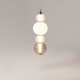 Lampada a sospensione a LED dal design elegante con 4 diffusori sfere in vetro